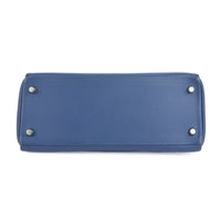 HERMES - Sac Kelly 28 Bleu cuir togo  - Handbag
