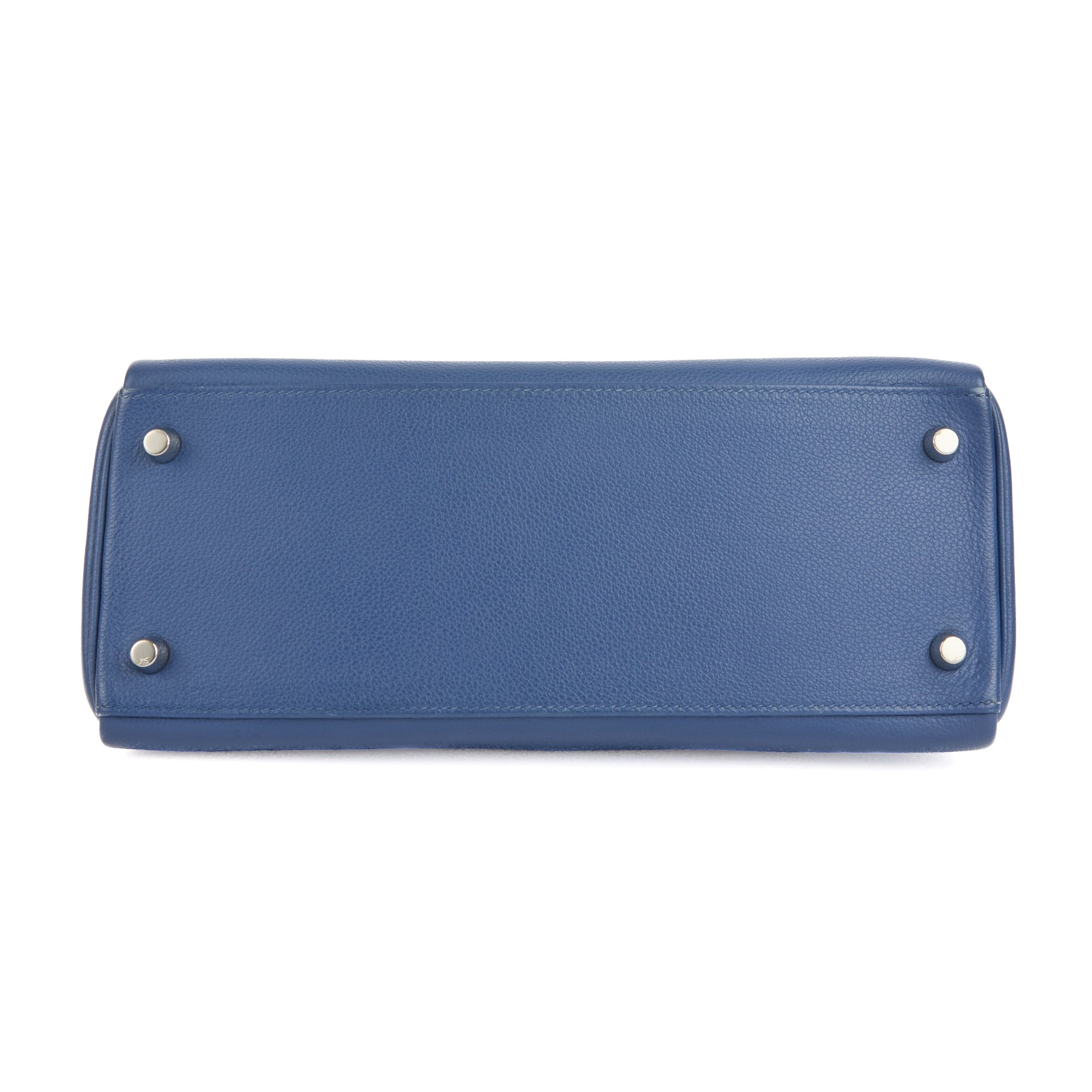 HERMES - Sac Kelly 28 Bleu cuir togo  - Handbag