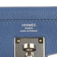 HERMES - Sac Kelly 28 Bleu cuir togo  - Handbag