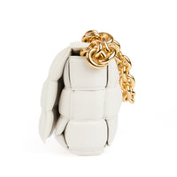 BOTTEGA VENETA - Sac bandoulière Cassette Padded cuir Intreccio blanc - Handbag