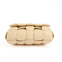 BOTTEGA VENETA - Cassette Padded intreccio leather shoulder bag in beige - Handbag