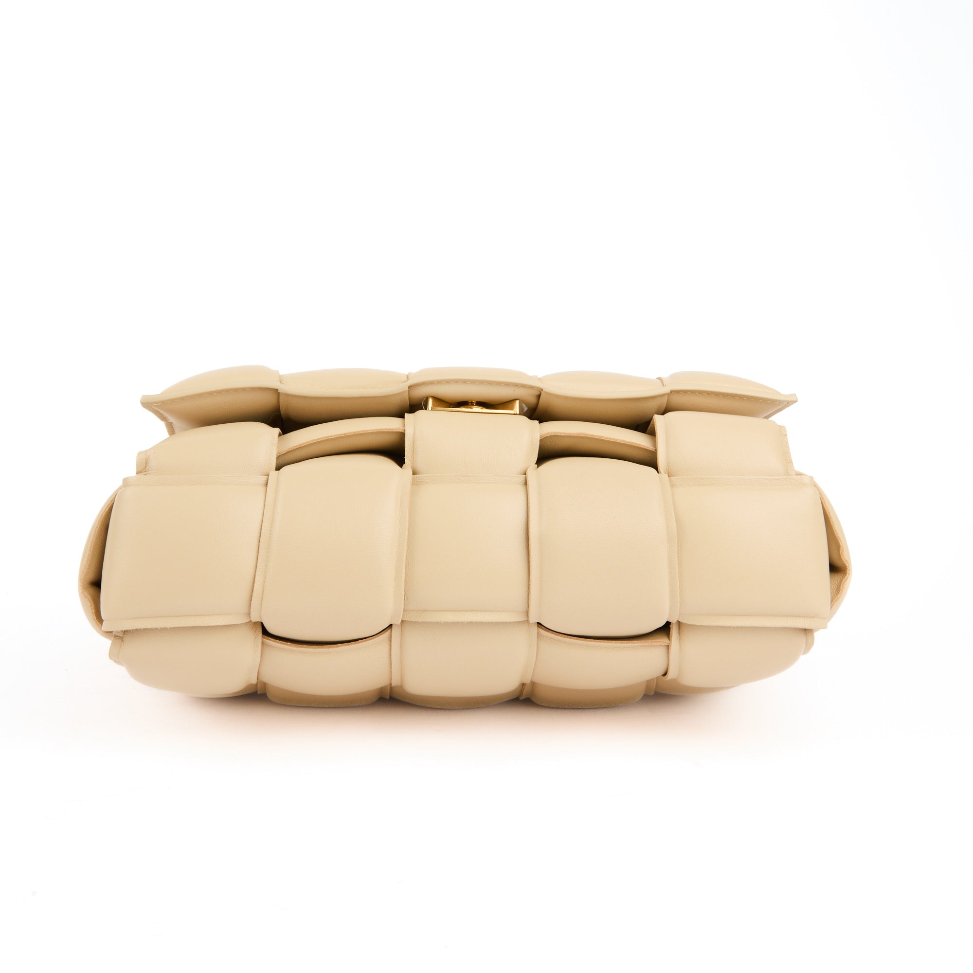 BOTTEGA VENETA - Cassette Padded intreccio leather shoulder bag in beige - Handbag