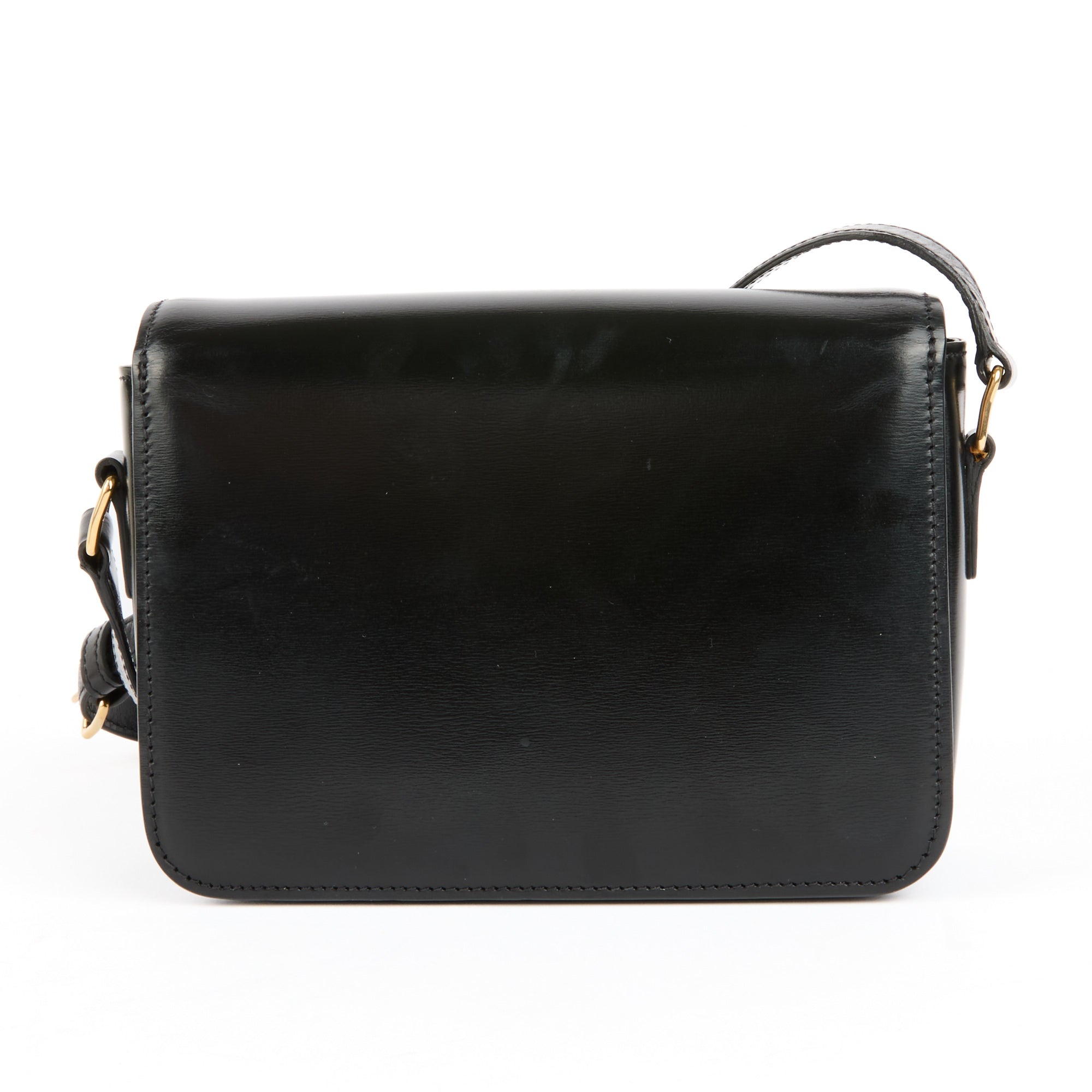 CELINE - Sac bandoulière Triomphe Teen cuir noir - Handbag