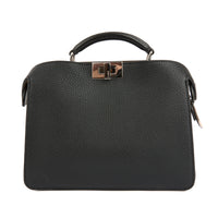 FENDI - Sac à main Peekaboo ISeeU Small cuir noir - Hand Bag