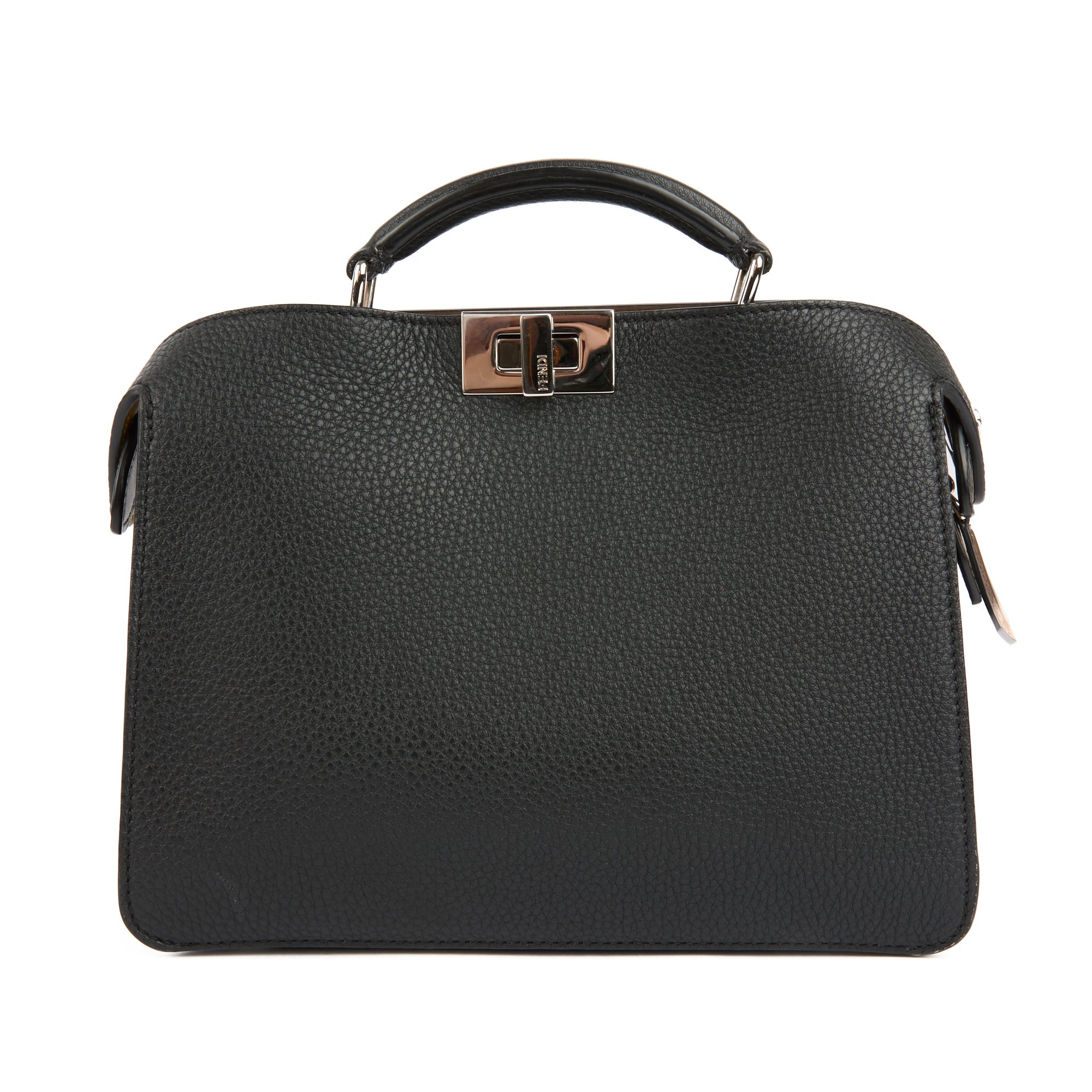 FENDI - Sac à main Peekaboo ISeeU Small cuir noir - Hand Bag