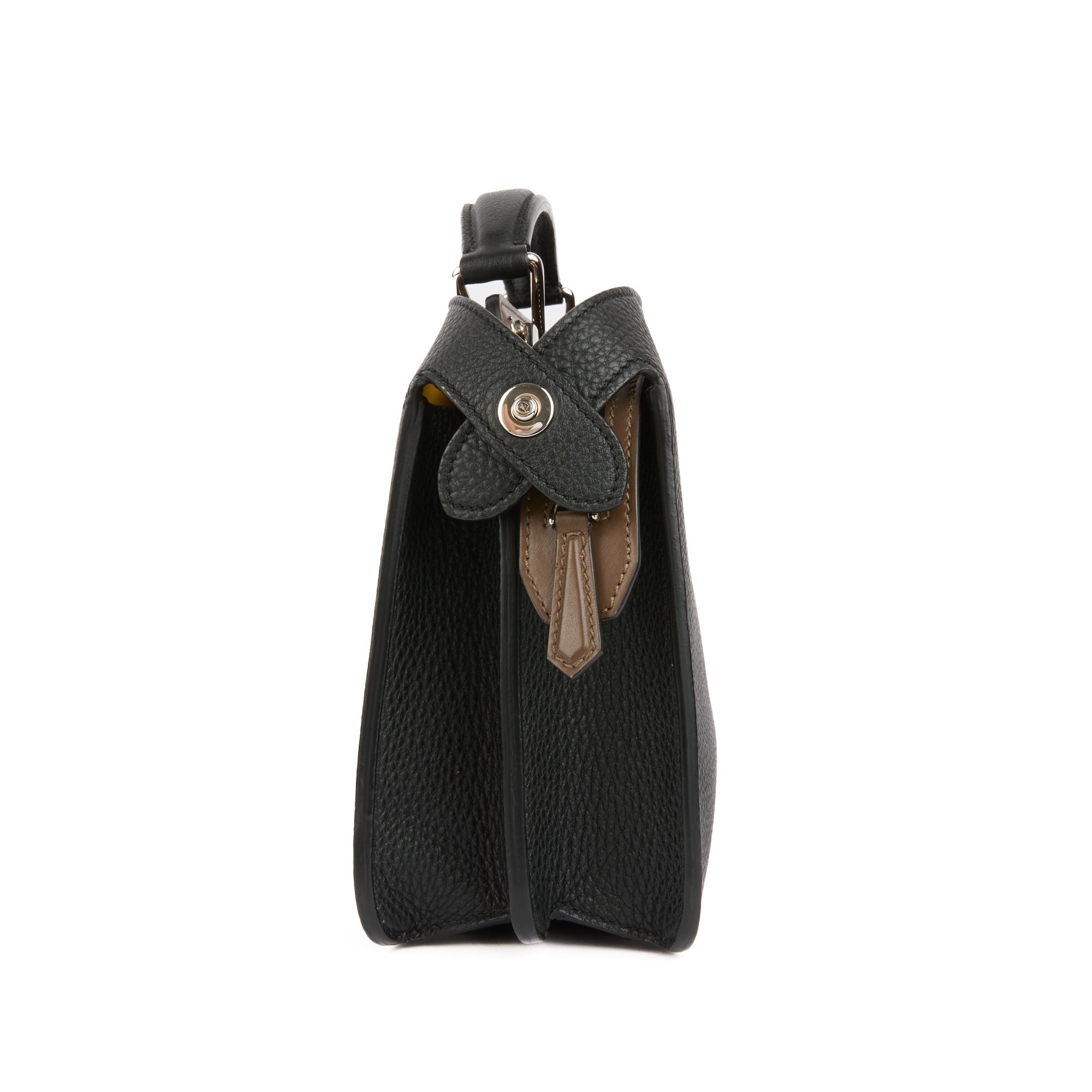 FENDI - Sac à main Peekaboo ISeeU Small cuir noir - Hand Bag