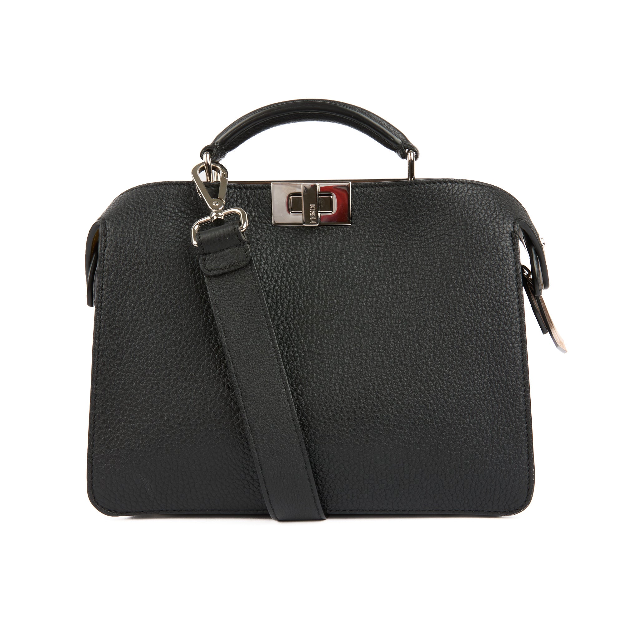 FENDI - Sac à main Peekaboo ISeeU Small cuir noir - Hand Bag