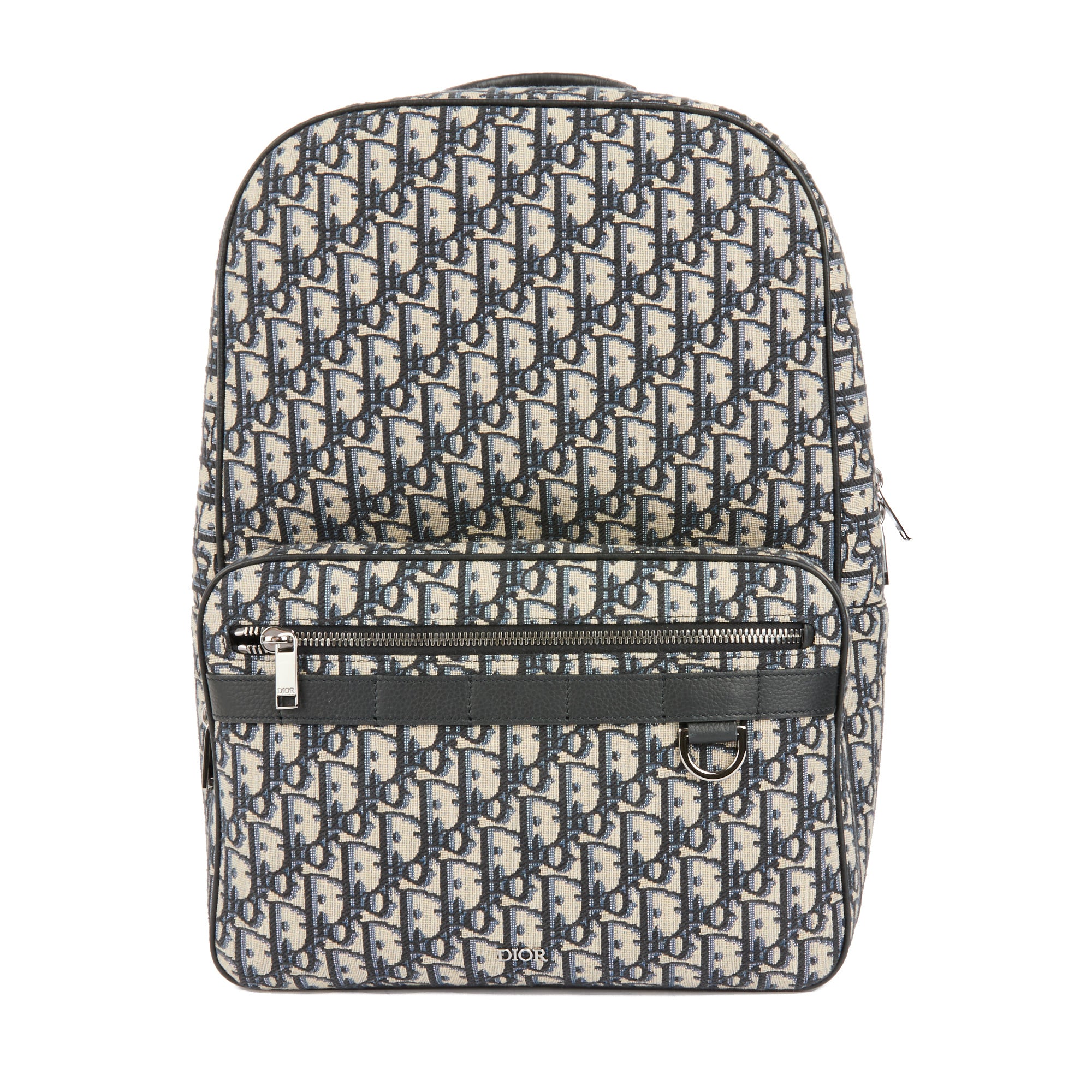 DIOR - Sac à dos Safari toile oblique bleu marine - Handbag