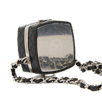 CHANEL - Sac bandoulière Sautoir Mini Box Makeup cuir noir - Handbag