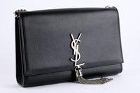 SAINT LAURENT - Kate Tassel black leather shoulder bag - Handbag