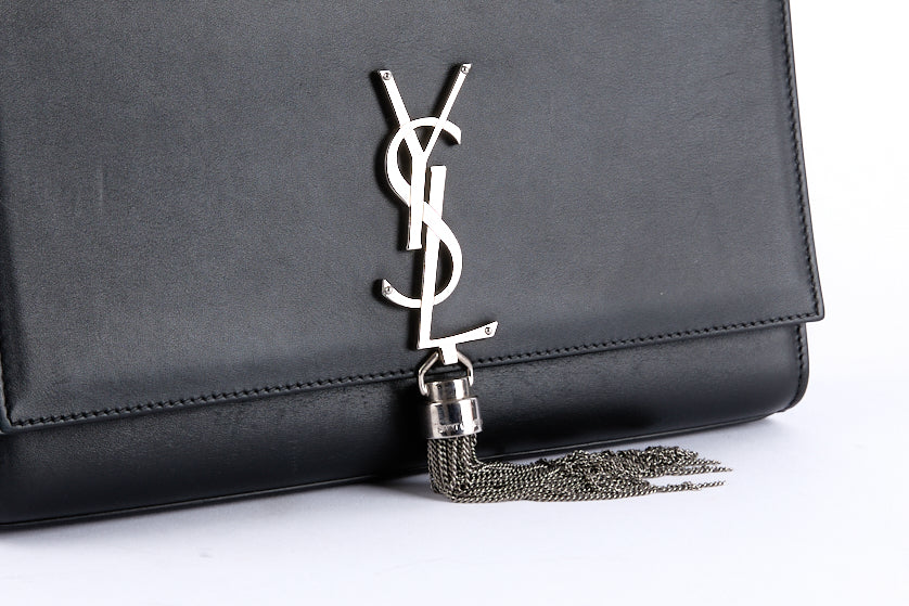 SAINT LAURENT - Kate Tassel black leather shoulder bag - Handbag