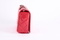 CHANEL - Sac à main Coco Boy Small Cuir Vernis Rouge - Shoulder Bag