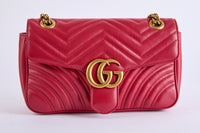 GUCCI - Sac bandoulière Marmont Rouge - Shoulder Bag