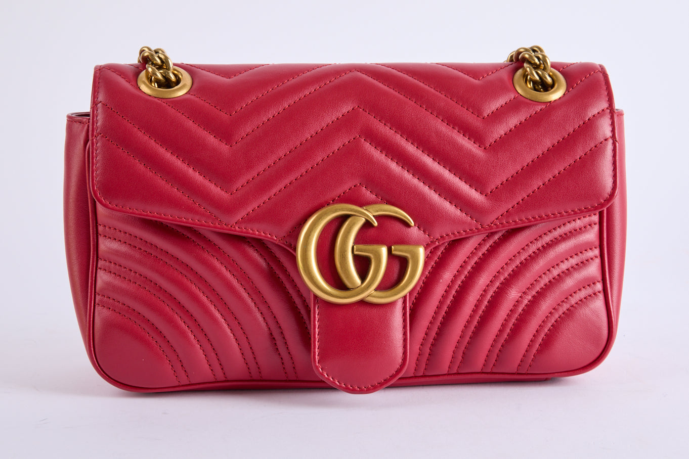 GUCCI - Sac bandoulière Marmont Rouge - Shoulder Bag