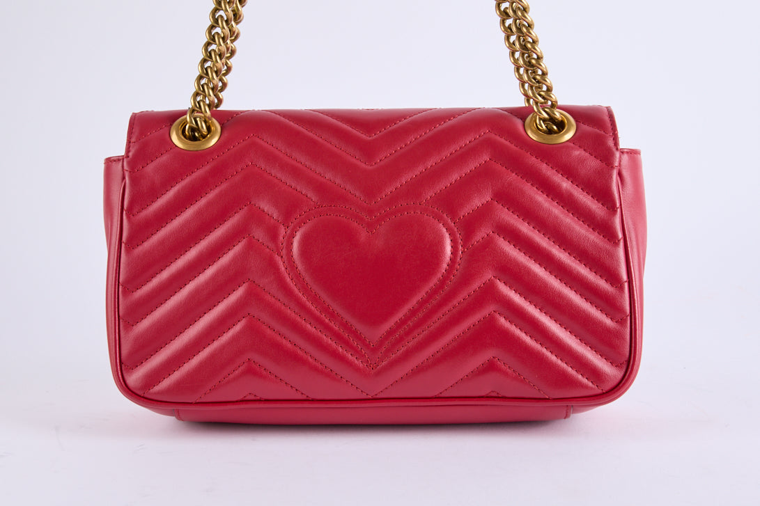 GUCCI - Sac bandoulière Marmont Rouge - Shoulder Bag