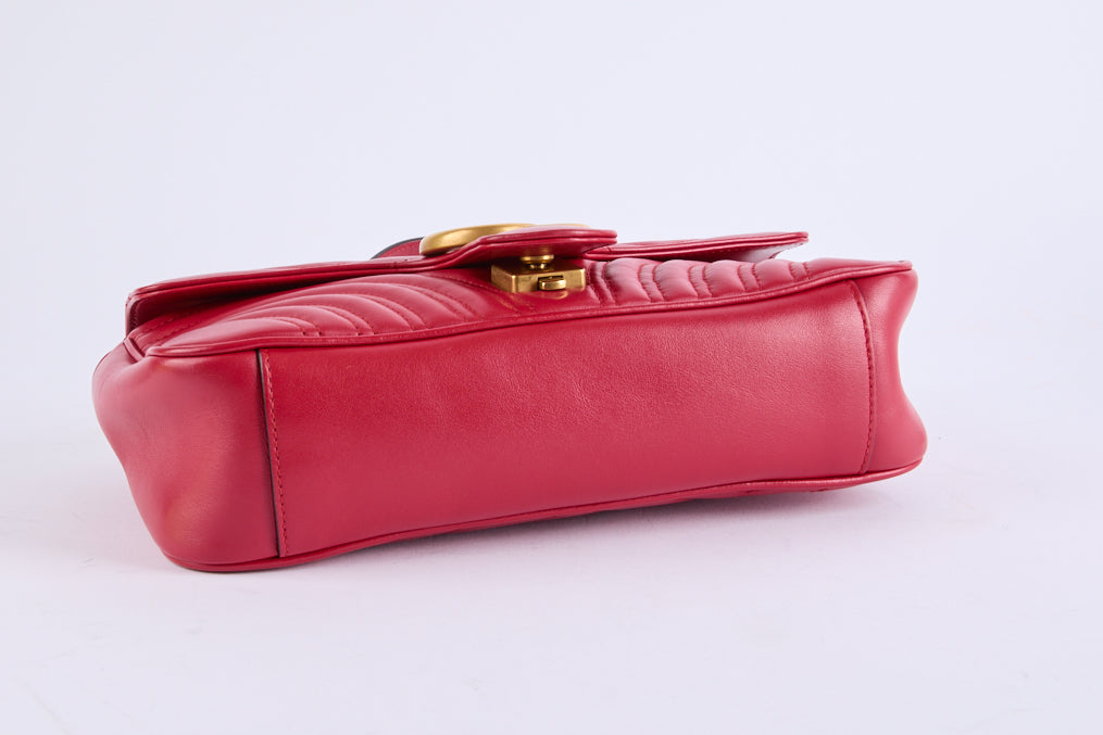 GUCCI - Sac bandoulière Marmont Rouge - Shoulder Bag