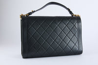 CHANEL - Sac bandoulière Label Click cuir noir - Hand bag