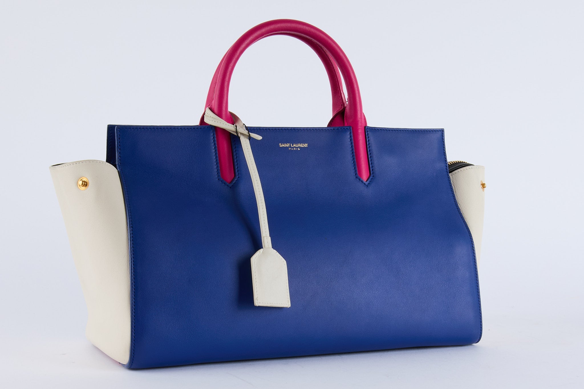 Saint Laurent - Cabas en Cuir Bleu - Hand Bag