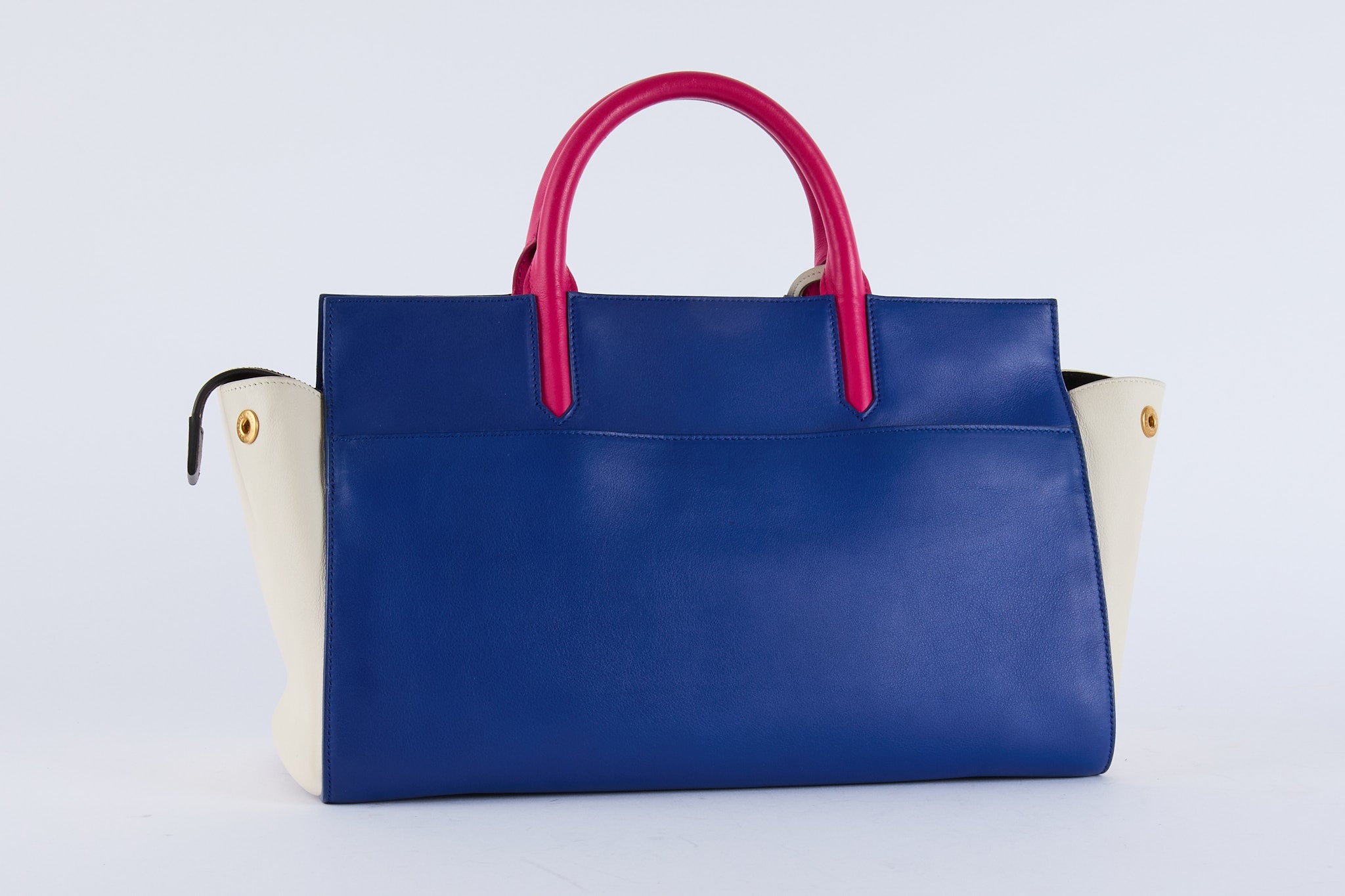 Saint Laurent - Cabas en Cuir Bleu - Hand Bag