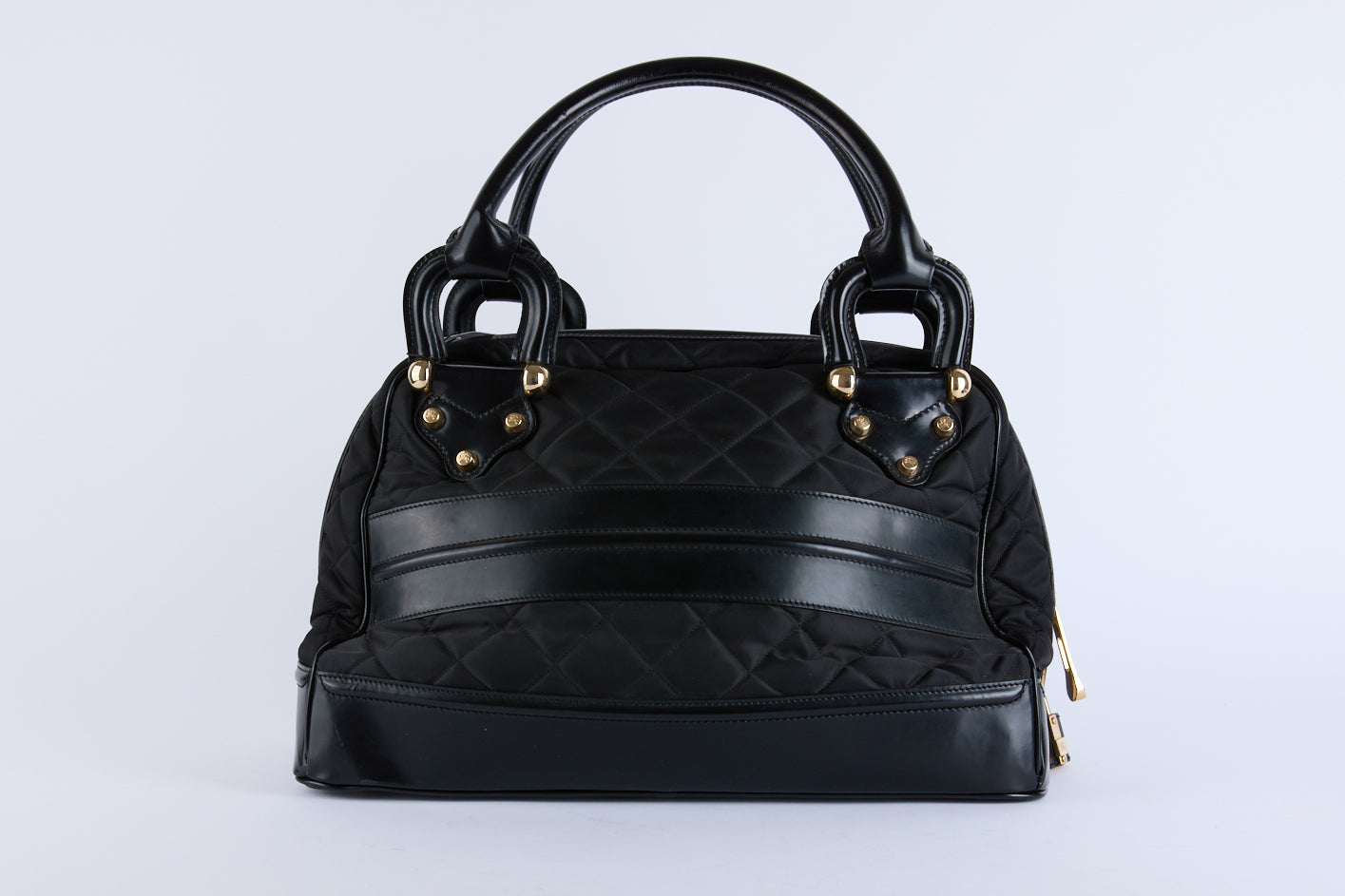 BURBERRY - Sac à main Westbury toile cuir noir - Hand bag