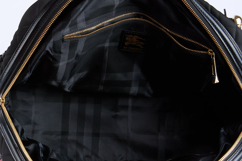 BURBERRY - Sac à main Westbury toile cuir noir - Hand bag