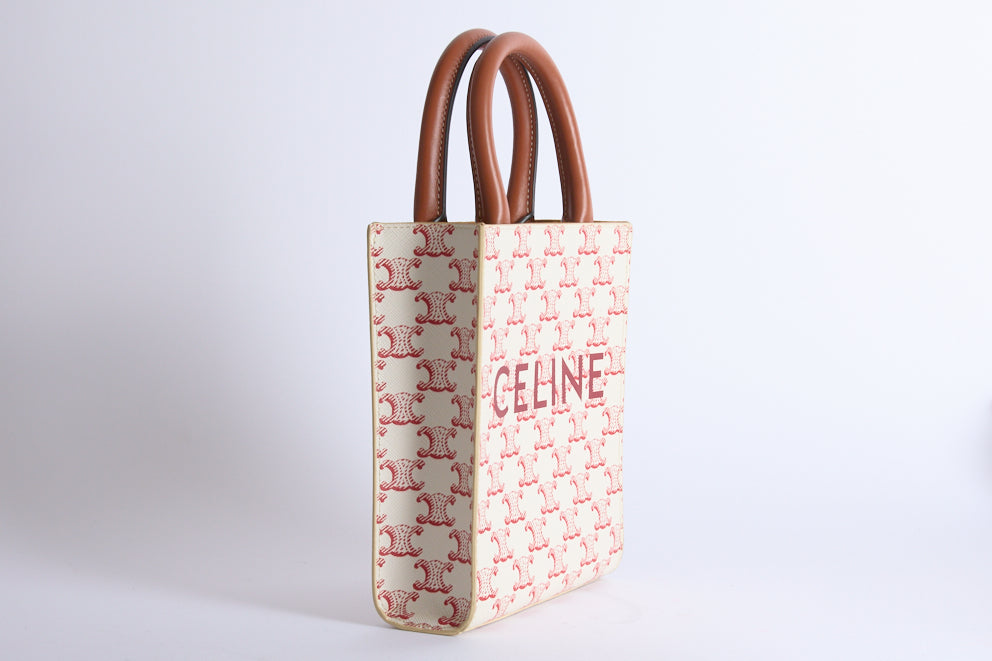 CELINE - Sac bandoulière Cabas Vertical Toile Triomphe - Hand bag