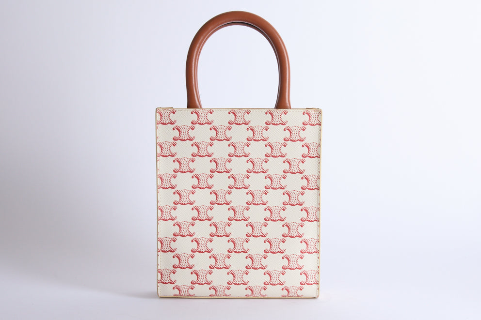 CELINE - Sac bandoulière Cabas Vertical Toile Triomphe - Hand bag