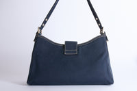 FENDI - Mama Baguette Handbag in Blue Denim Canvas - Hand Bag
