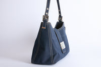 FENDI - Mama Baguette Handbag in Blue Denim Canvas - Hand Bag