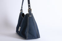 FENDI - Mama Baguette Handbag in Blue Denim Canvas - Hand Bag