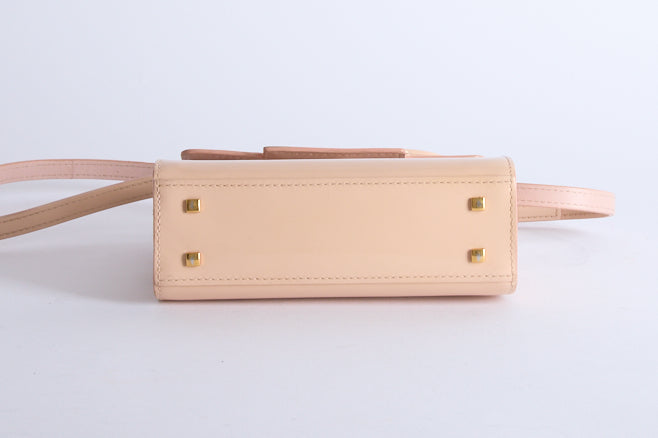 DELVAUX - Sac bandoulière Mini Tempête cuir vernis rose - Hand bag