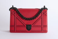 DIOR - Diorama Small Red Leather Shoulder Bag - Handbag