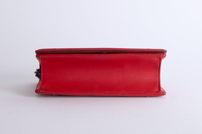 DIOR - Diorama Small Red Leather Shoulder Bag - Handbag