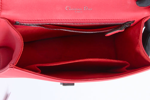 DIOR - Diorama Small Red Leather Shoulder Bag - Handbag