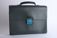 LOUIS VUITTON - Sacoche Porte document Kourad cuir Taiga anthracite - Briefcase