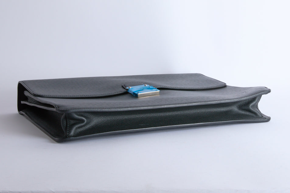 LOUIS VUITTON - Sacoche Porte document Kourad cuir Taiga anthracite - Briefcase