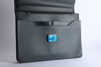 LOUIS VUITTON - Sacoche Porte document Kourad cuir Taiga anthracite - Briefcase