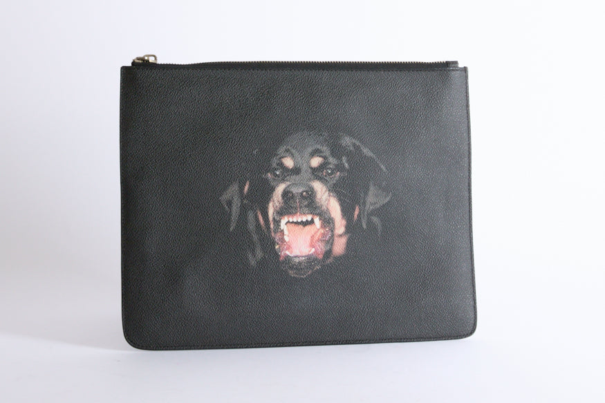 GIVENCHY - Pochette Antigona Rottweiler Toile Marron - Pouch