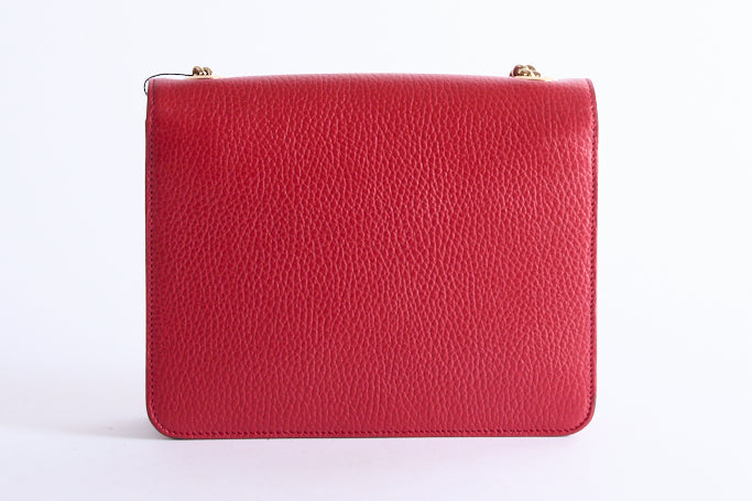 GUCCI - Sac bandoulière Interlocking cuir Rouge - Hand bag