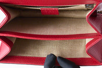 GUCCI - Sac bandoulière Interlocking cuir Rouge - Hand bag