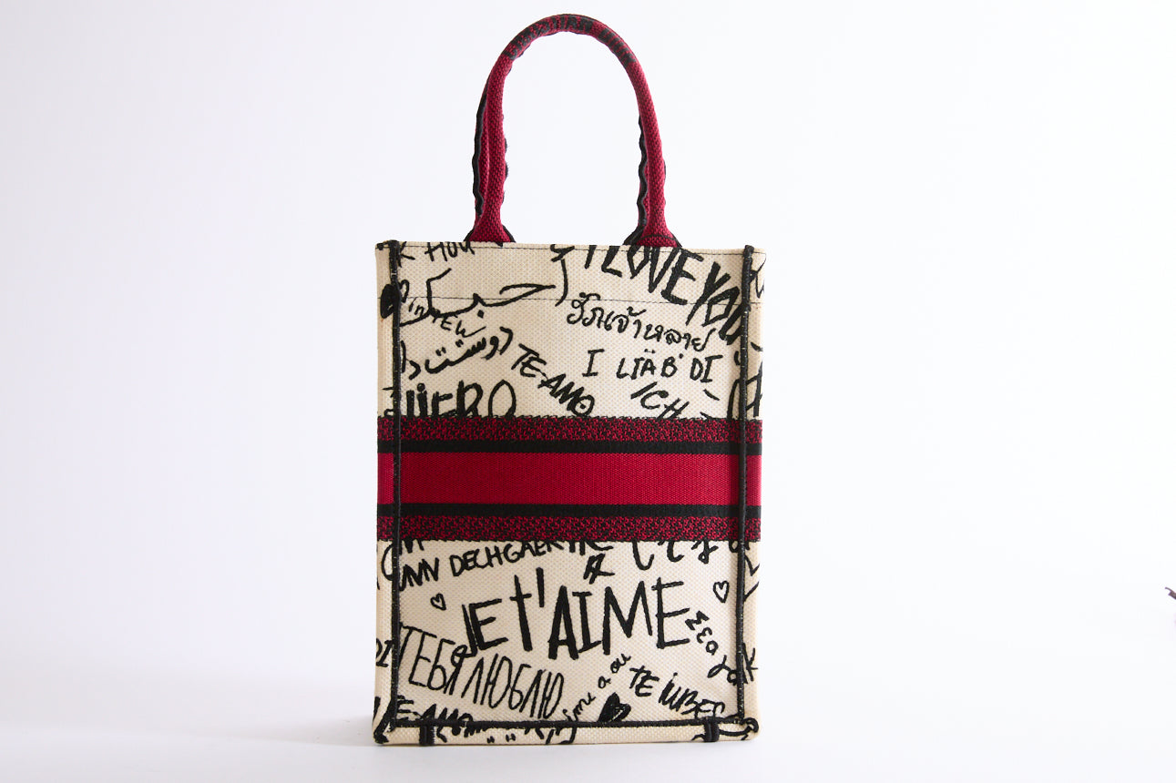 DIOR - Sac à main Tote book Vertical Amour - Hand bag