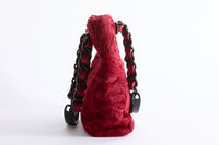 CHANEL - Sac à main Cabas Fourrure Astrakan bordeaux - Hand Bag