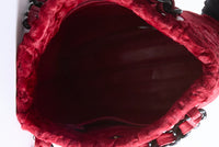CHANEL - Sac à main Cabas Fourrure Astrakan bordeaux - Hand Bag