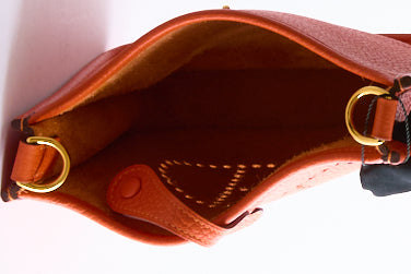 HERMES - Sac bandoulière Evelyne 16 Amazone Taurillon Clemence Orange Feu - Shoulder Bag