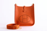 HERMES - Sac bandoulière Evelyne 16 Amazone Taurillon Clemence Orange Feu - Shoulder Bag