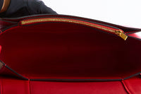 CELINE - Sac à main Frame cuir Rouge toile Beige - Hand bag