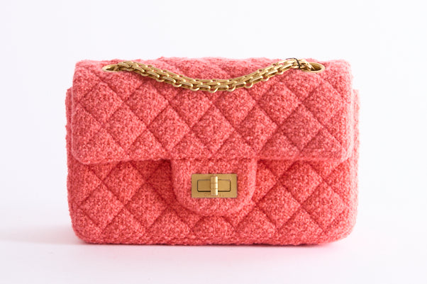 CHANEL - Sac bandoulière 2.55 Rose Tweed - Hand bag