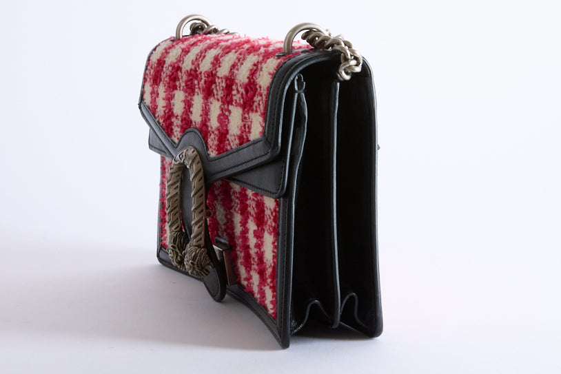 GUCCI - Dyonisus red tweed shoulder bag - Handbag