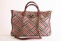 CHANEL - Sac à main Deauville Tote toile - Hand bag