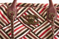 CHANEL - Sac à main Deauville Tote toile - Hand bag